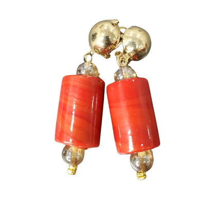 Original Coral Bead Necklace Bracelet, Earrings Set, African Wedding Jewelry Set