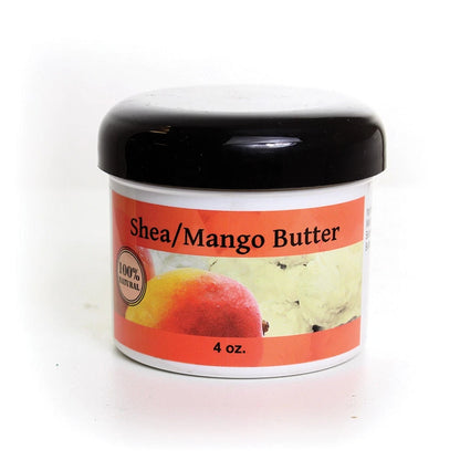 Shea/Mango Butter 100% Pure Organic Unrefined with Virgin Coconut Oil (4 oz)